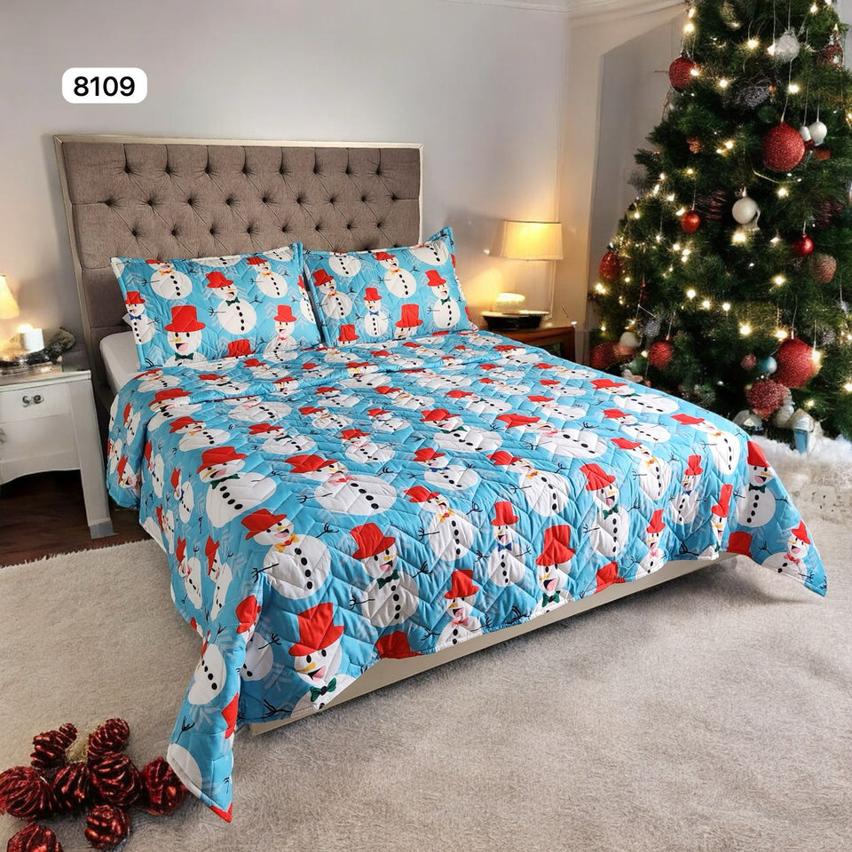 Edredon Navideño Cama Doble 140x190 cm + 2 Fundas de Almohadas