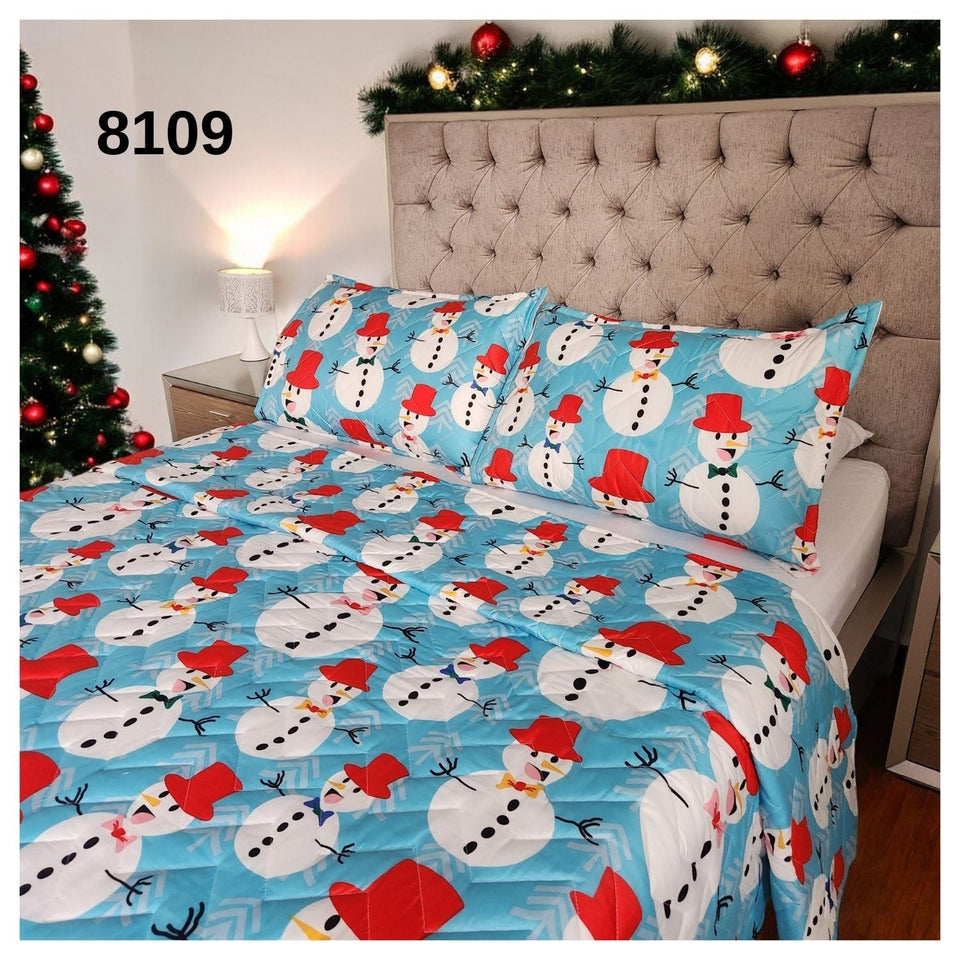 Edredon Navideño Cama Doble 140x190 cm + 2 Fundas de Almohadas
