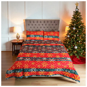 Edredon Navideño Cama Doble 140x190 cm + 2 Fundas de Almohadas