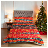 Edredon Navideño Cama Doble 140x190 cm + 2 Fundas de Almohadas