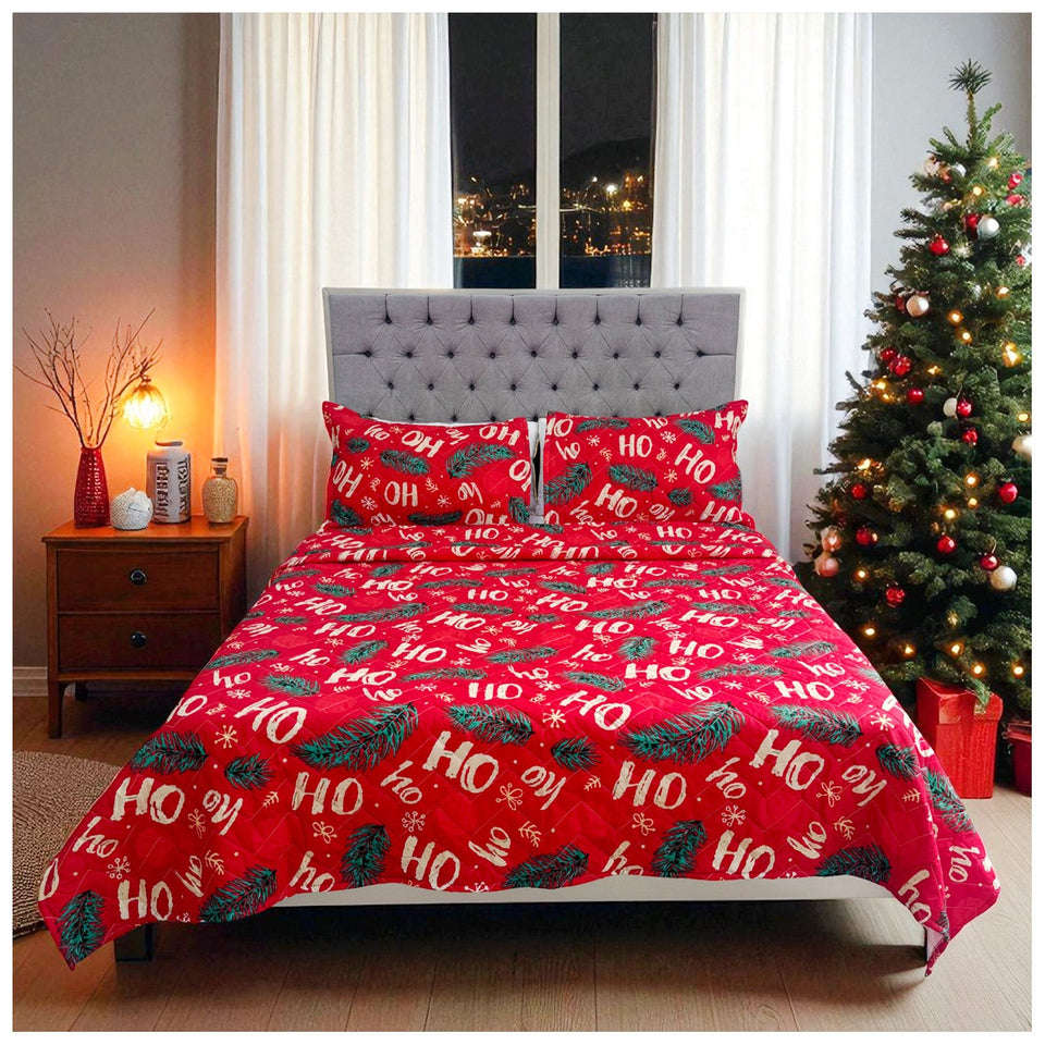 Edredon Navideño Cama Doble 140x190 cm + 2 Fundas de Almohadas