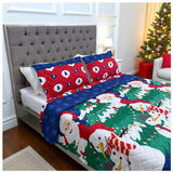 Edredon Navideño Cama Doble 140x190 cm + 2 Fundas de Almohadas