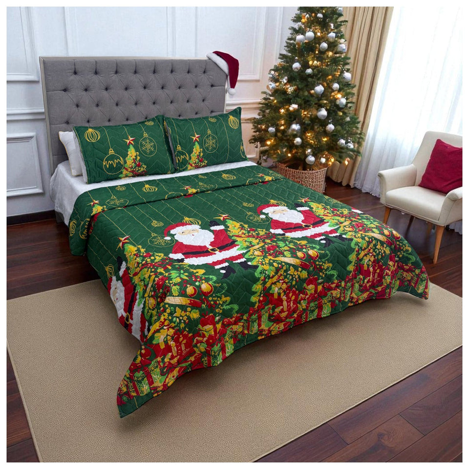 Edredon Navideño Cama Doble 140x190 cm + 2 Fundas de Almohadas