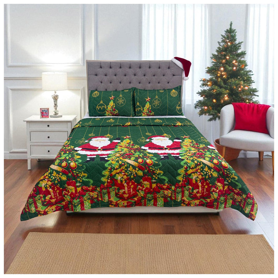 Edredon Navideño Cama Doble 140x190 cm + 2 Fundas de Almohadas