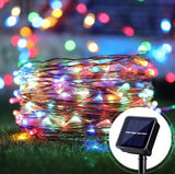 Luces Led Navideñas con Panel Solar