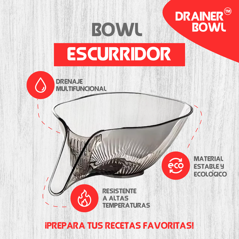 DRAINER BOWL- Escurridor de alimentos 🔥 HOT SALE 🔥