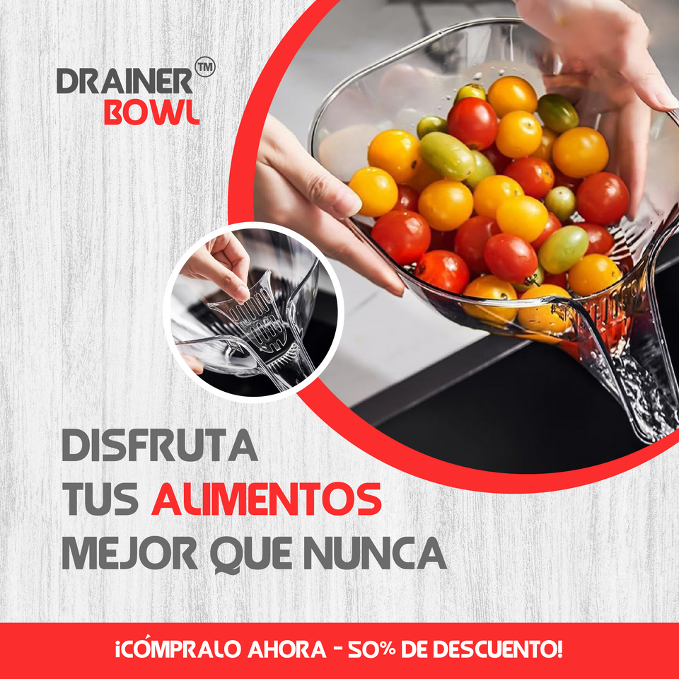 DRAINER BOWL- Escurridor de alimentos 🔥 HOT SALE 🔥
