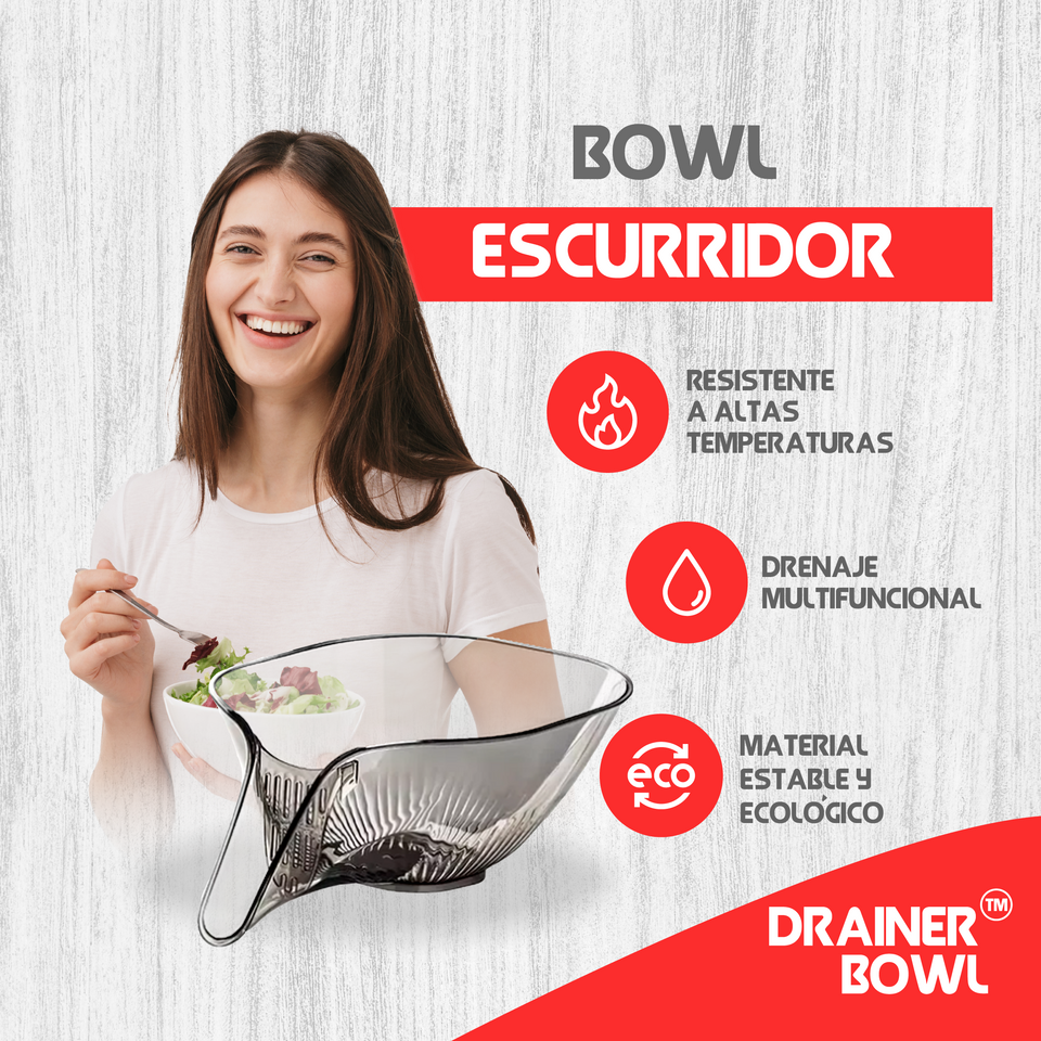 DRAINER BOWL- Escurridor de alimentos 🔥 HOT SALE 🔥