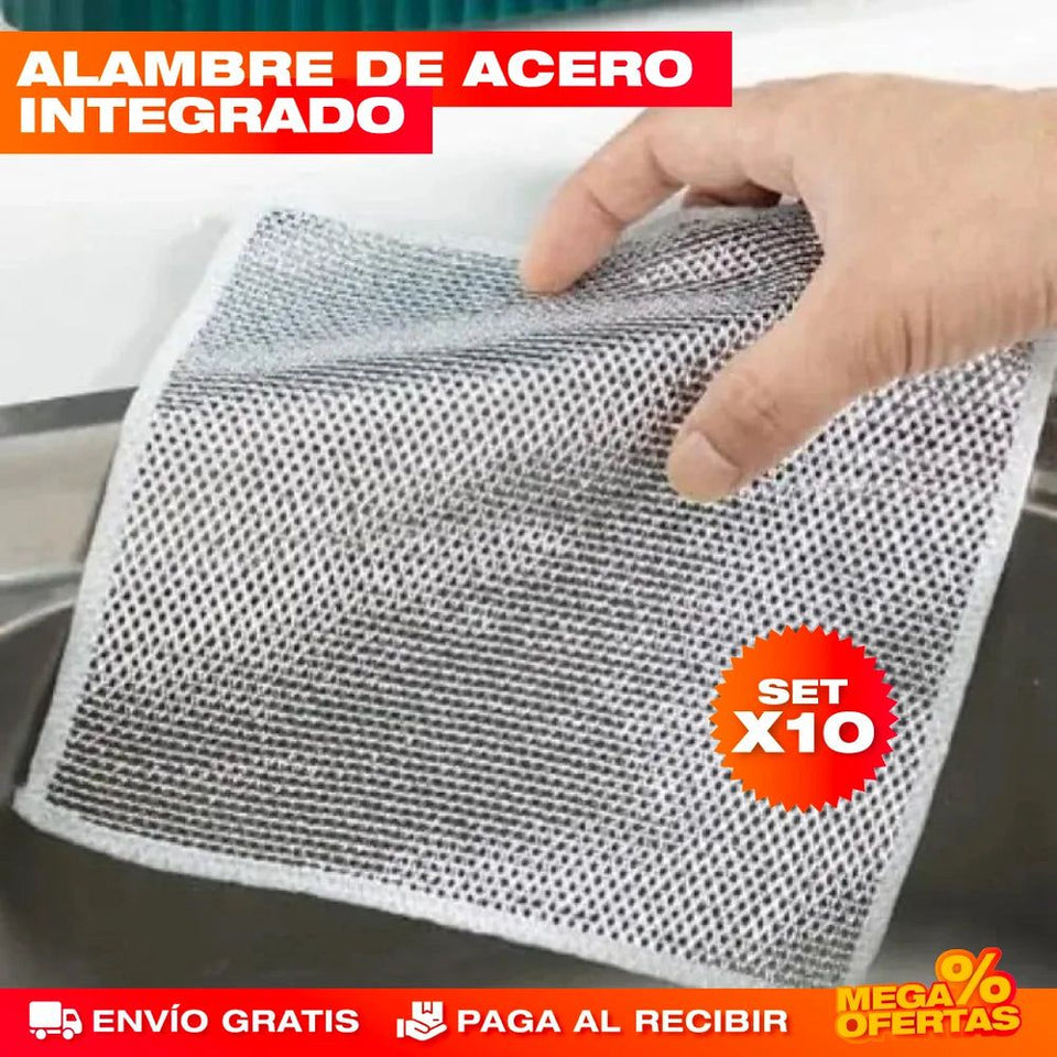 Paño Mágico con Acero Inoxidable — Pack x10
